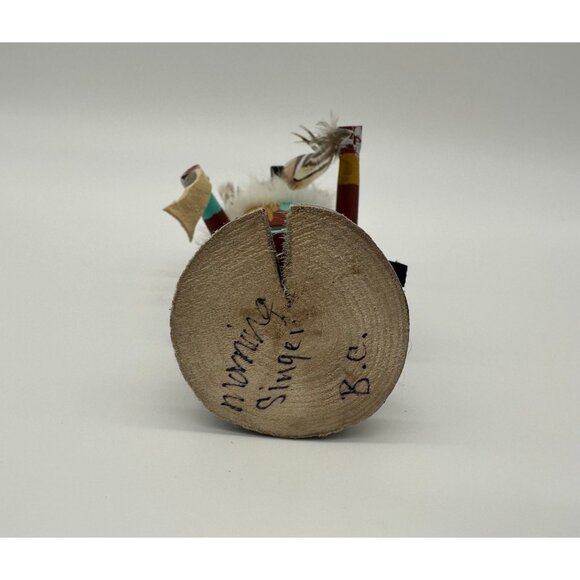 Vintage Kachina Doll Figurine Native American Morning Singer Signed BC As Is - Picture 5 of 8